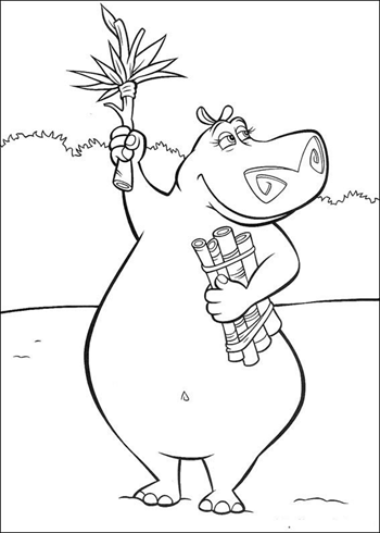 Desenho para colorir Madagascar
