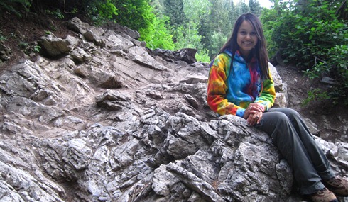 Brooke at Donut Falls Big Cottonwood Canyon
