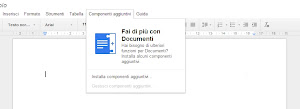 Google Docs - i componenti aggiuntivi