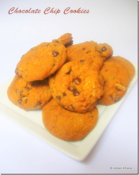 Eggless Chocolate Chip Cookies Recipe