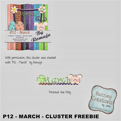Romajo - P12 - March - Cluster Freebie Preview