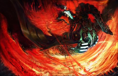 Dark Knight On Dragon, Dragons