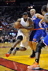 lebron james nba 121206 mia vs nyk 09 LeBron James Nears 2nd Triple Double, Wears Lavas in a Loss