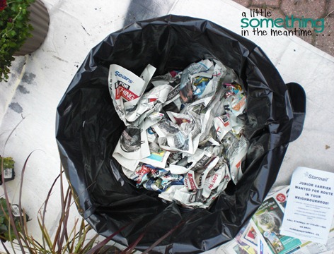 Newspaper and Garbage Bag Trick WM