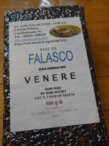 Beautiful black rice from Italy
