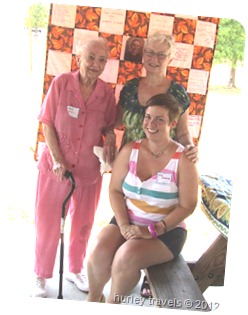 Nancy wins the Niehaus Family Quilt, 2012