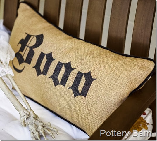 Pottery Barn Lumbar Boo Pillow