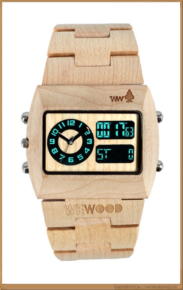 Деревянные часы WeWOOD beigeCRONO grande Деревянные часы WeWOOD