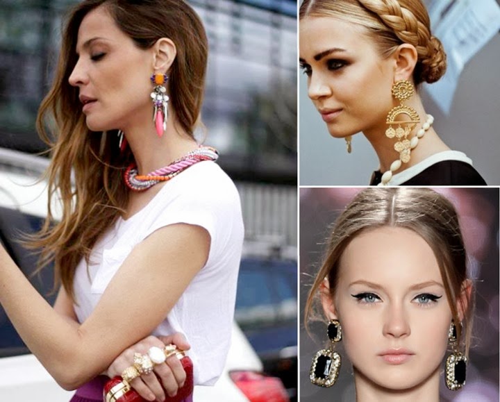 A moda dos brincos grandes e exagerados. Eles voltaram! brincos grandes maxi modelos