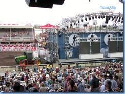 9572 Alberta Calgary Stampede 100th Anniversary - GMC Rangeland Derby & Grandstand Show - bringing in stage for Grandstand Show 9572 Alberta Calgary Stampede 100th Anniversary - GMC Rangeland Derby & Grandstand Show - bringing in stage for Grandstand Show
