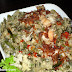Yam Pak Boong (crispy kangkong salad with shrimps and crunchy shallots drizzled with sweet lime dressing )