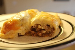 Ground Beef and Green Chili Enchiladas