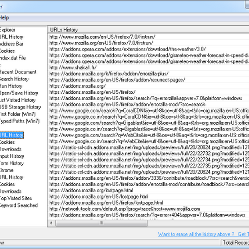 History Viewer: All Browser and Windows History at One Place