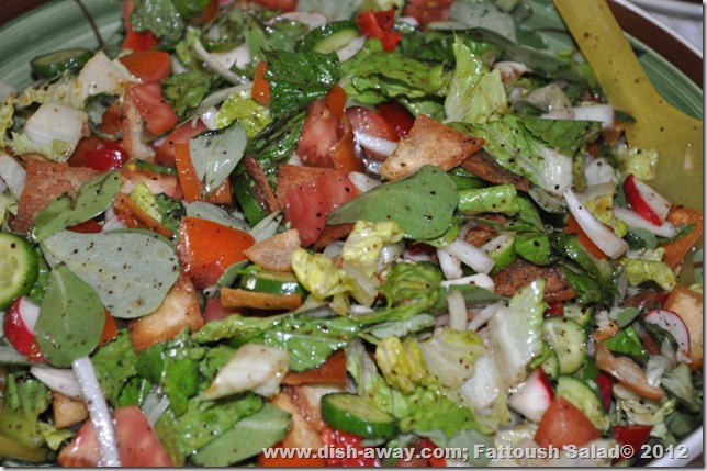 Fattoush Salad Recipe by www.dish-away.com