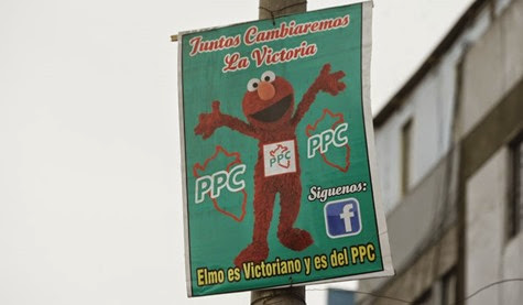 CARTEL DEL CANDIDATO A LA ALCALDIA DE LA VICTORIA ELMO ENRIQUE MAN CORTEZ