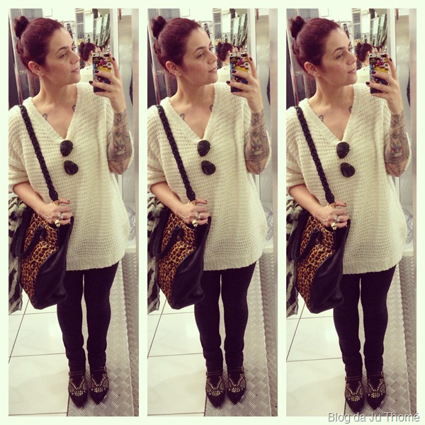 look com legging, blusão de lã e botinha com tachas (2) look com legging, blusão de lã e botinha com tachas (2)