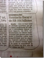 Renúncia fiscal é de R$ 104 bilhões - www.rsnoticias.net