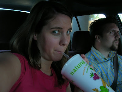 Debbie with a Smoothie