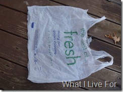 Grocery Sack Yarn-cut the bottom off the bag