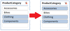 Hold CTRL and then selecting Clothing and then Accessories