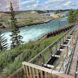"Escada" construida para os salmões passarem pela barragem do  rio Yukon  -  Whitehorse, Yukon, Canada