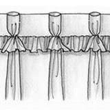 ruffled insert with goblet pleats