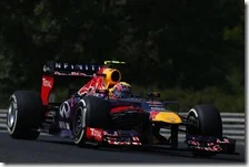 Webber con la Red Bull nel gran premio d'Ungheria 2013