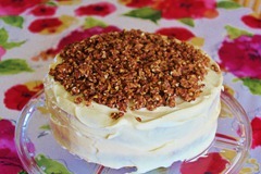 Spiced Pumpkin Cake with Caramel Cream Cheese Frosting
