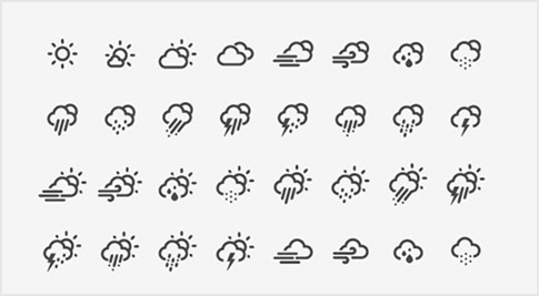 44. Weather Icon Font