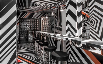 Oppenheimer bar new york graphics modern contemporary interior design