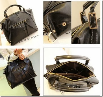 BI 5744 Black (201.000) -  Material PU Leather Bottom Width 32 Cm Height 25 Cm Thickness 11 Cm Long Strap Adjustable Weight 0.6