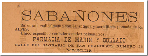 1888 sabañones 1888 sabañones