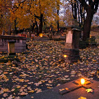 Old Cemetery of Podgorze in the autumn evening with a candle.jpg Old Cemetery of Podgorze in the autumn evening with a candle.jpg