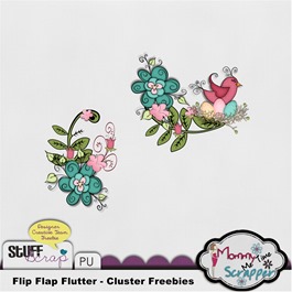 Mommy Me Time Scrapper - Flip Flap Flutter - Cluster Freebies Preview