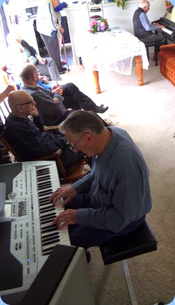 Roy Steen playing Delyse's Korg Pa1X with Rob Powell playing along on the Clavinova.