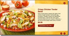 crispy chicken tender salad
