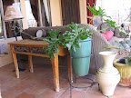 This wood and iron table on Lynda's porch was a wopping $6.