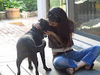 Adopted Luna,once deemed 'feral and aggressive' after a post disaster rescue in which she had to fend for herself. This cuddly and loving pooch,here with adoptive mom Pia, getting lots of overdue kisses to make up for lost time and for being so terribly misunderstood.