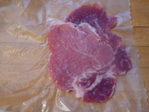 Pounded pork cutlet.