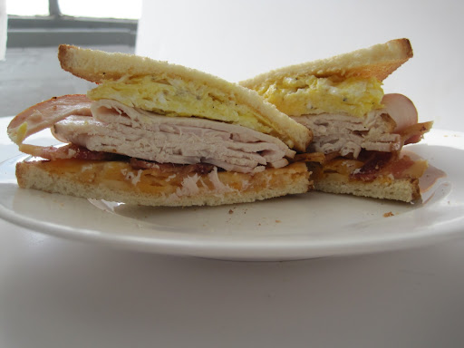 Turkey, Bacon, and Egg Breakfast Sandwich: KEELEY STEEGER