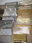 Silver and gold handbags in every shape, shade, and texture.