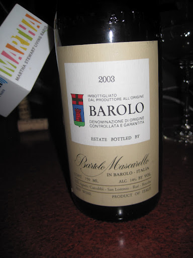 2003 Barolo Mascarello was Jonathan's favorite. Pairs well with veal, pork, or a pure porketta.