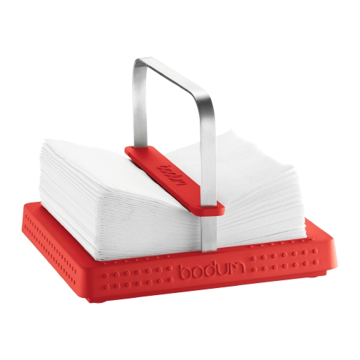 It's a constant battle at barbecues to keep napkins from blowing away. No more with this clever napkin holder. (bodum.com) It's a constant battle at barbecues to keep napkins from blowing away. No more with this clever napkin holder. (bodum.com)
