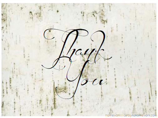 Birch Thank You Card 2