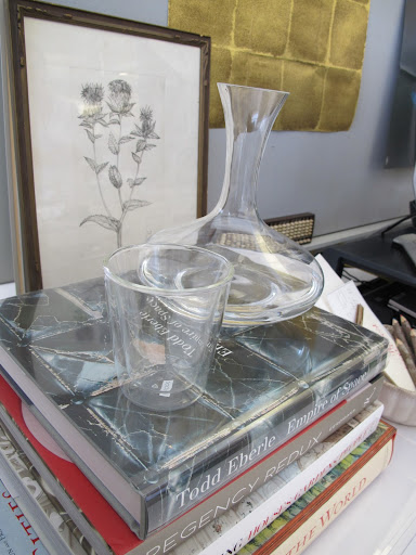 I bought the flower print for $5 at the Brimfield Antiques show.