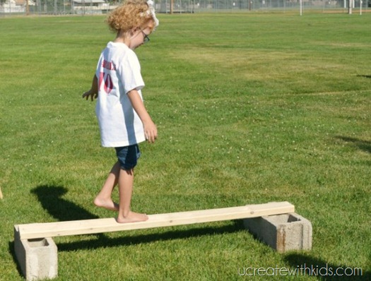 DIY Olympic Games Balance Beam