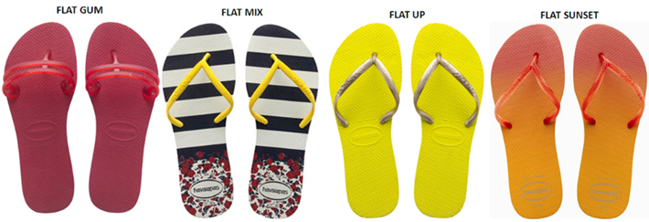 As novas rasteirinhas Havaianas Flat traz tiras finas e duplas. havaianas flat rasteirinhas verao 2014