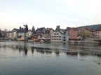 The gorgeous, pastel colored homes along the river Rheine could have fit in with the color palette for our spring issue.
