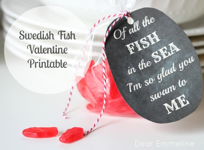 Swedish Fish Valentine Printable from Dear Emmeline