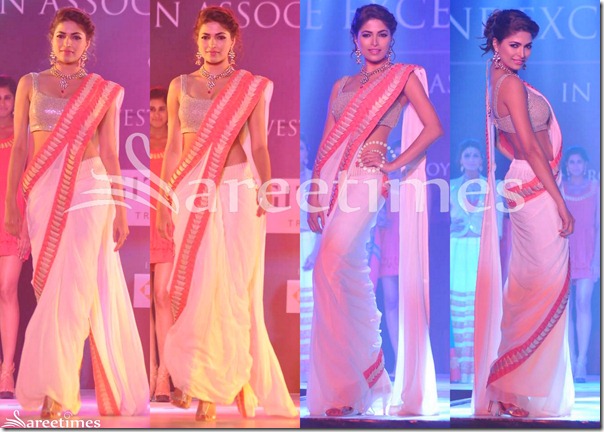 Parvathy_Omankuttan_White_Drape_Saree